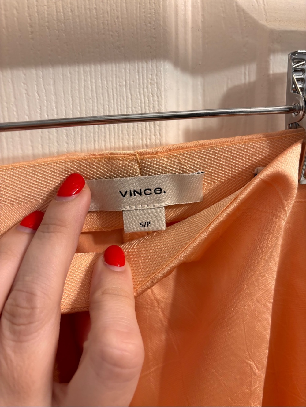 Vince Peach Satin Bias Pant - Cantaloupe